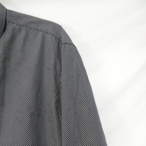 SOUL OF LONDON | 18.5 XXL | Classic Black Dot Patterned Long Sleeve Dress Shirt - Picture 5 of 14